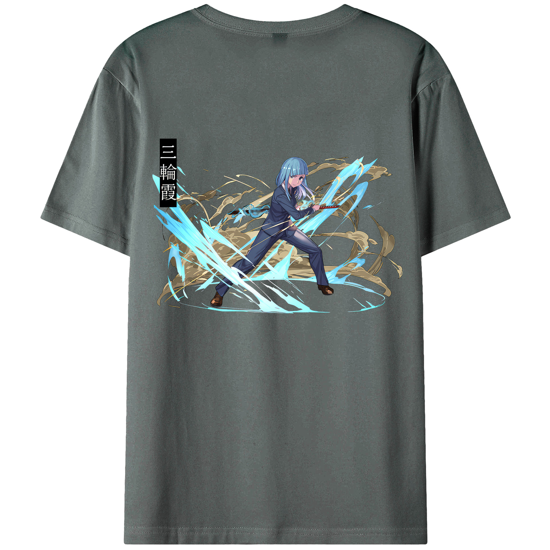（画像用） 呪術廻戦 Jujutsu Kaisen 綿100％ メンズ半袖Tシャツ（バックプリント） 通気性